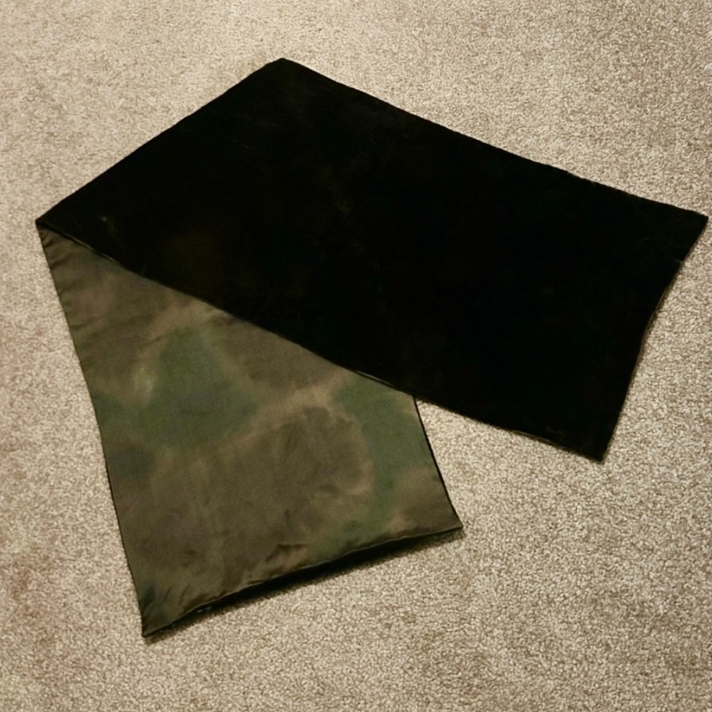 Anne Klein velvet with hand dyed washed silk backing scarf